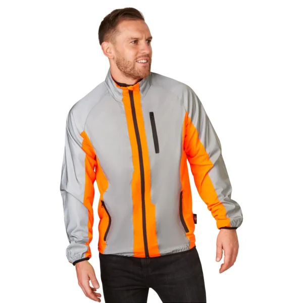 High Visibility Reflective Cycling & Running Jacket.